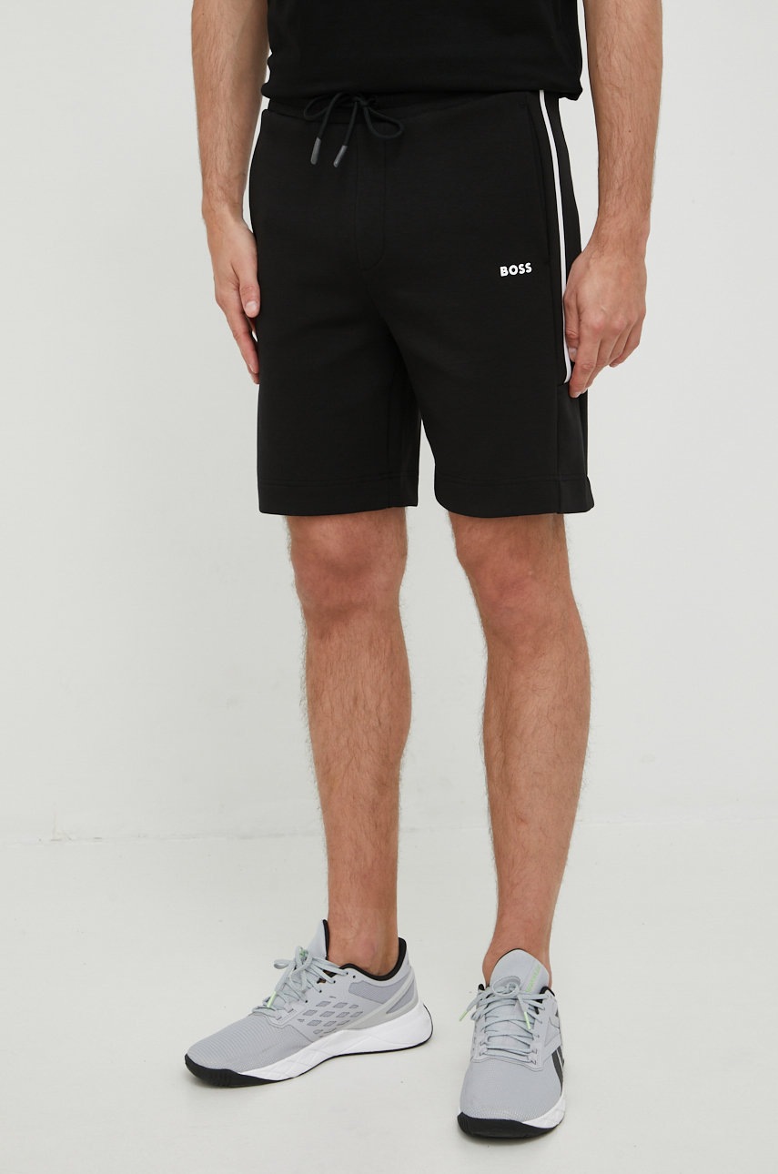 

Къси панталони Boss Boss Athleisure мъжки в черно, Черен
