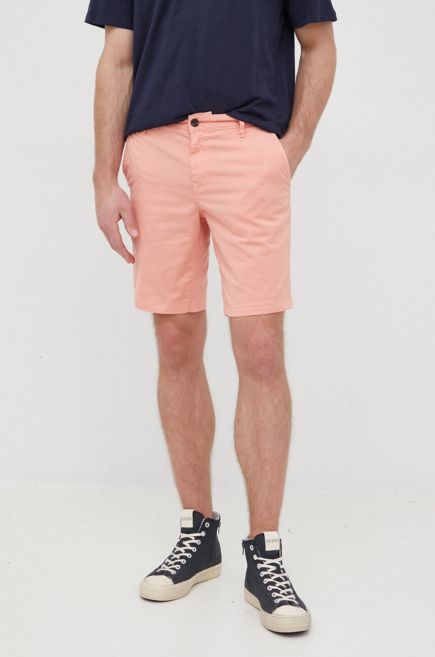 Boss pantaloni scurti boss casual barbati, culoarea portocaliu