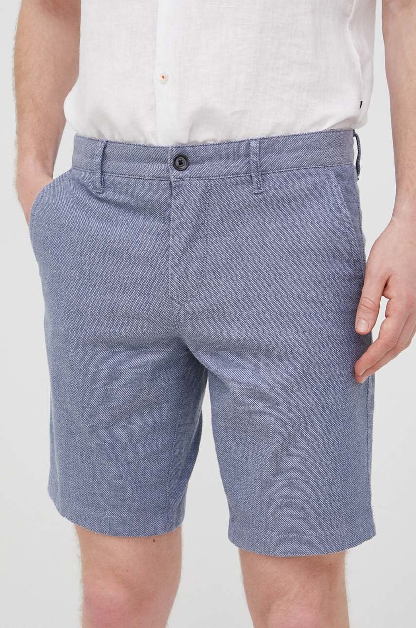 Boss pantaloni scurti boss casual barbati, culoarea albastru marin