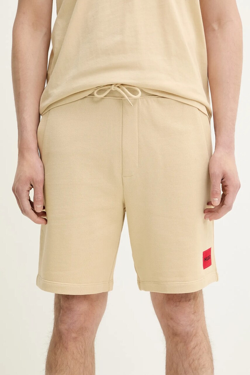HUGO pantaloni scurti din bumbac culoarea negru, 50466196