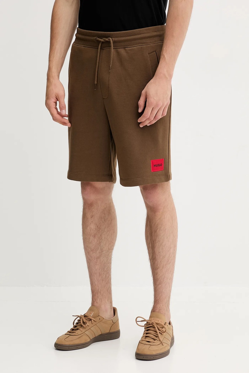 HUGO pantaloni scurți din bumbac culoarea negru, 50466196