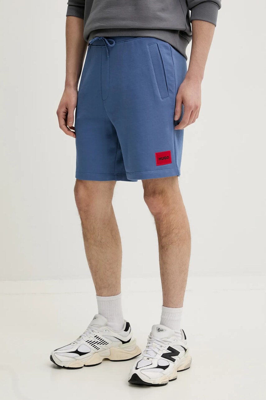 HUGO pantaloni scurti din bumbac culoarea negru, 50466196