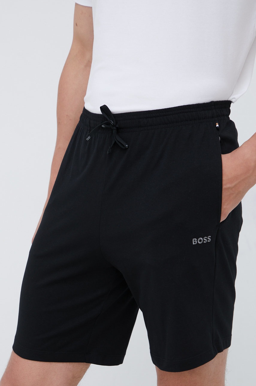 BOSS pantaloni scurti barbati, culoarea negru