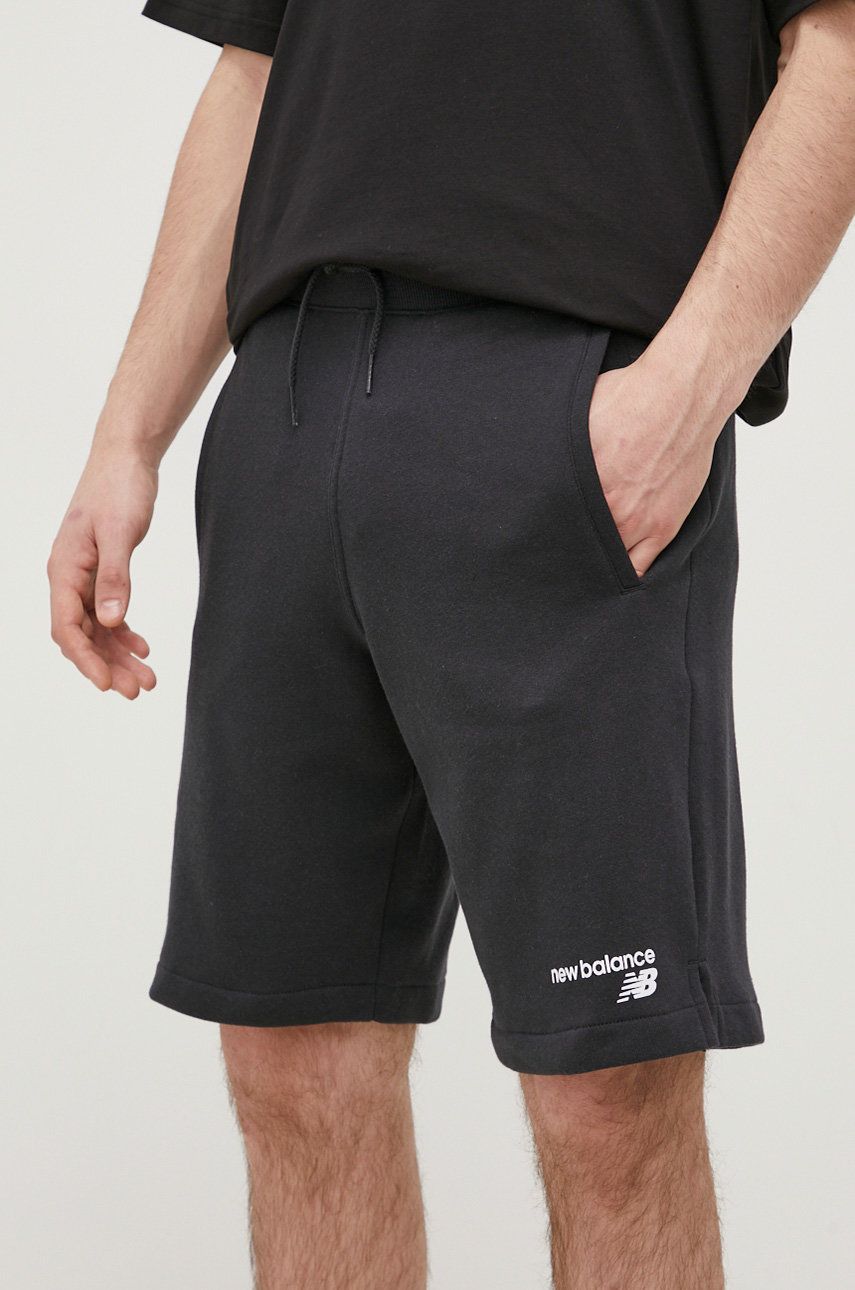 New Balance pantaloni scurti MS11903BK barbati, culoarea negru