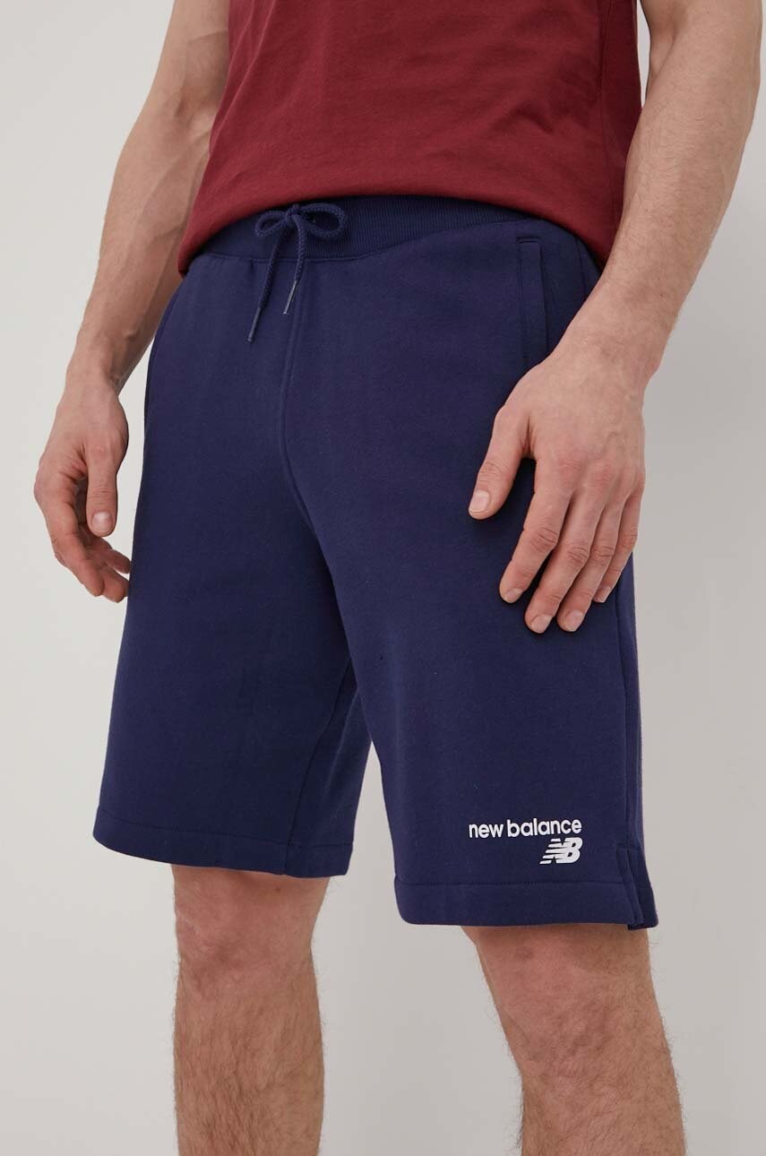 New balance pantaloni scurti barbati, culoarea albastru marin