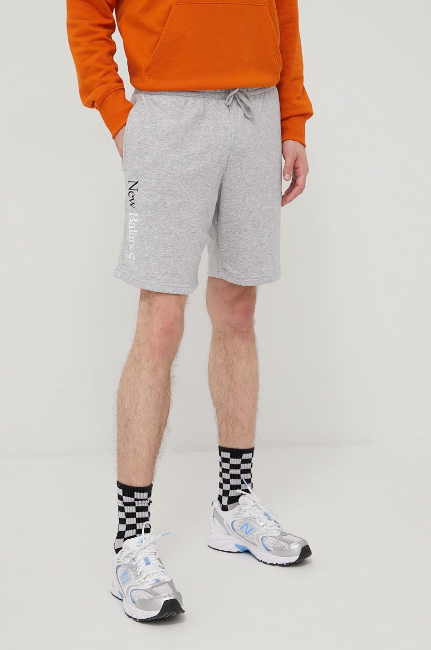 New Balance pantaloni scurti MS21503AG barbati, culoarea gri answear.ro imagine noua