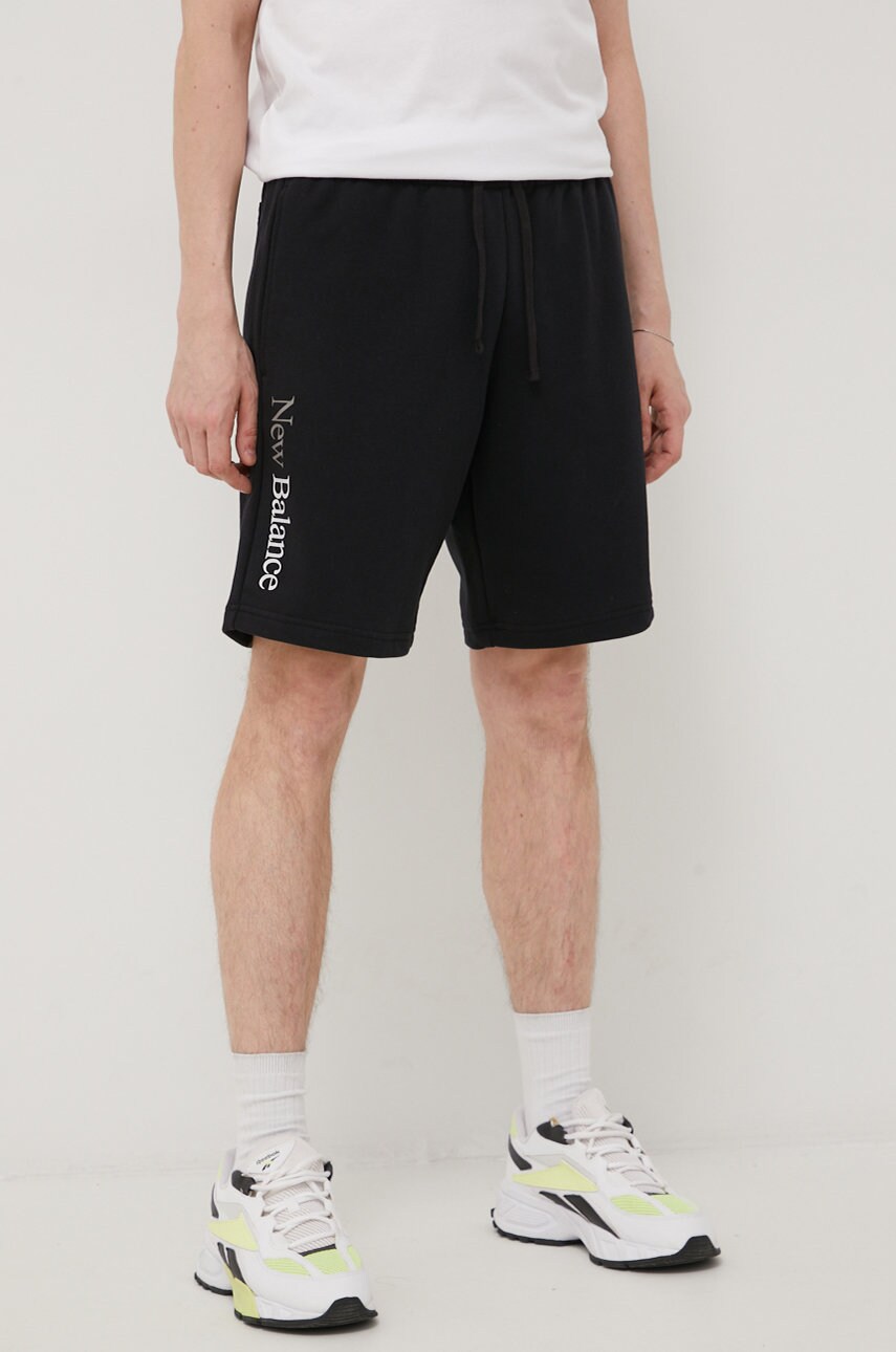 New balance pantaloni scurti ms21503bk barbati, culoarea negru
