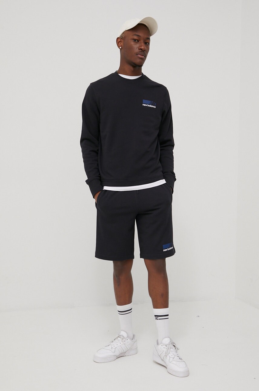 New balance pantaloni scurti ms21900bm barbati, culoarea negru