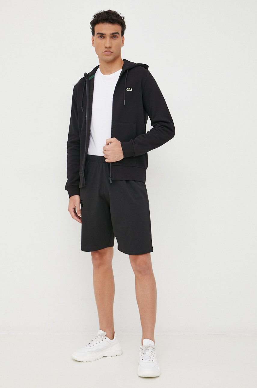 

Шорти Lacoste чоловічі колір чорний меланж