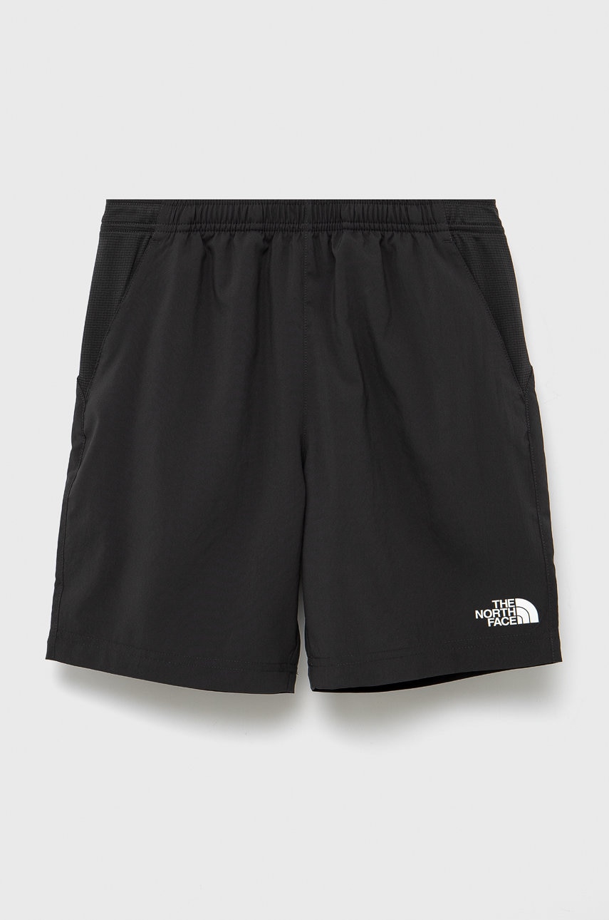 The North Face pantaloni scurti copii culoarea gri, talie reglabila