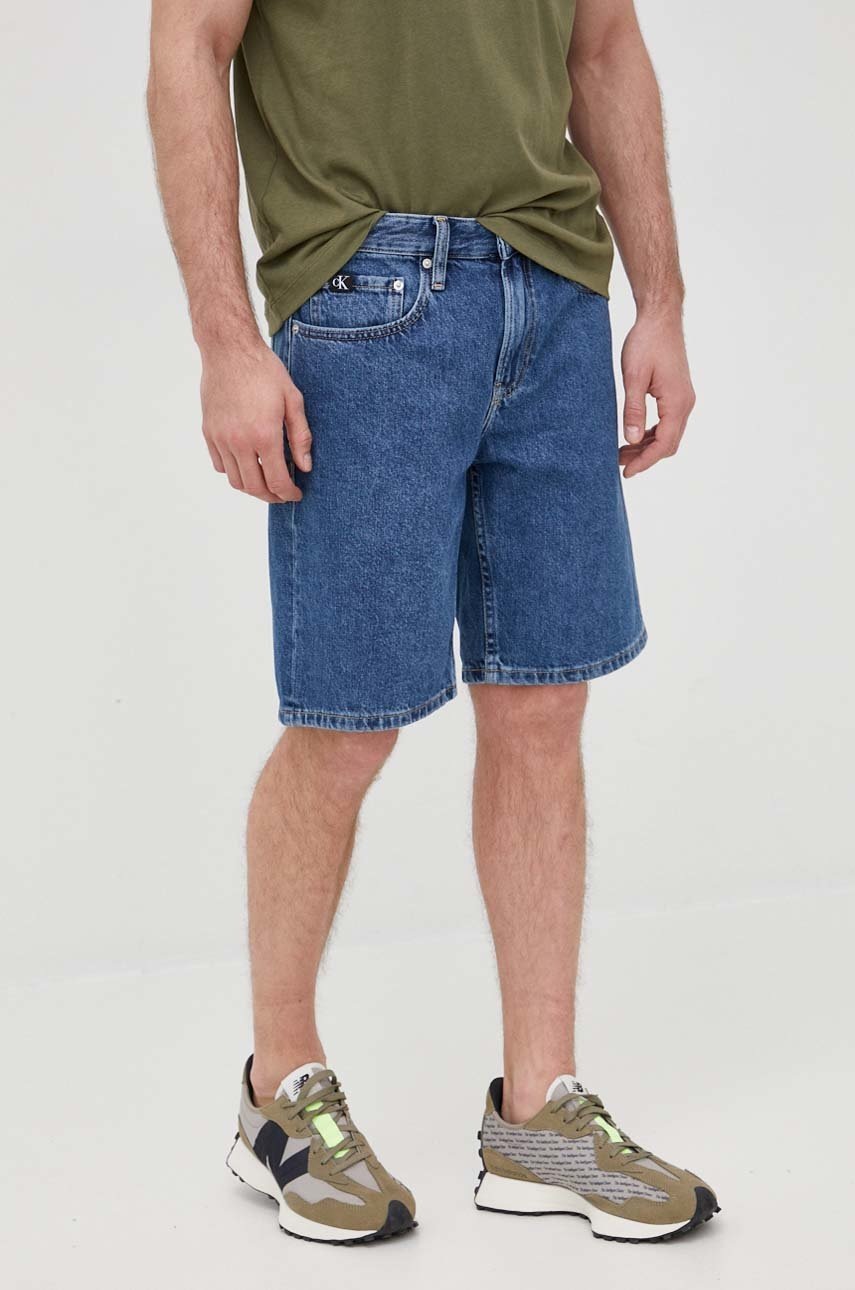 

Дънкови къси панталони Calvin Klein Jeans, Син