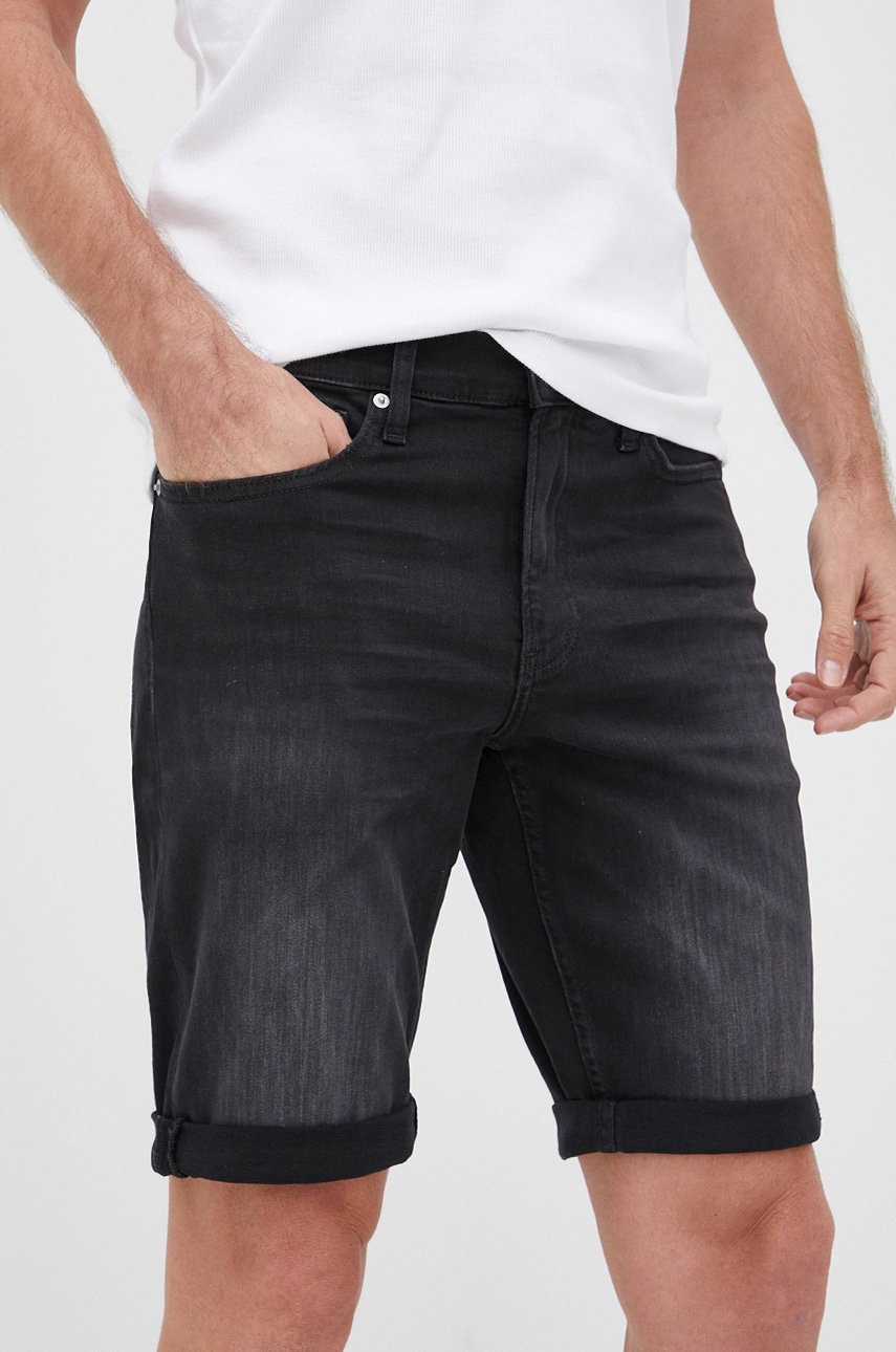 

Къси панталони Calvin Klein Jeans мъжко в черно, Черен