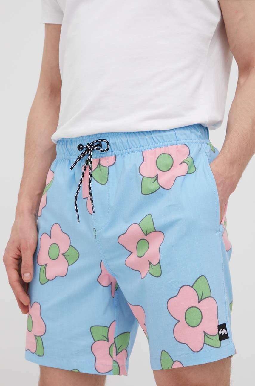 Billabong pantaloni scurti billabong x the simpsons barbati, culoarea turcoaz