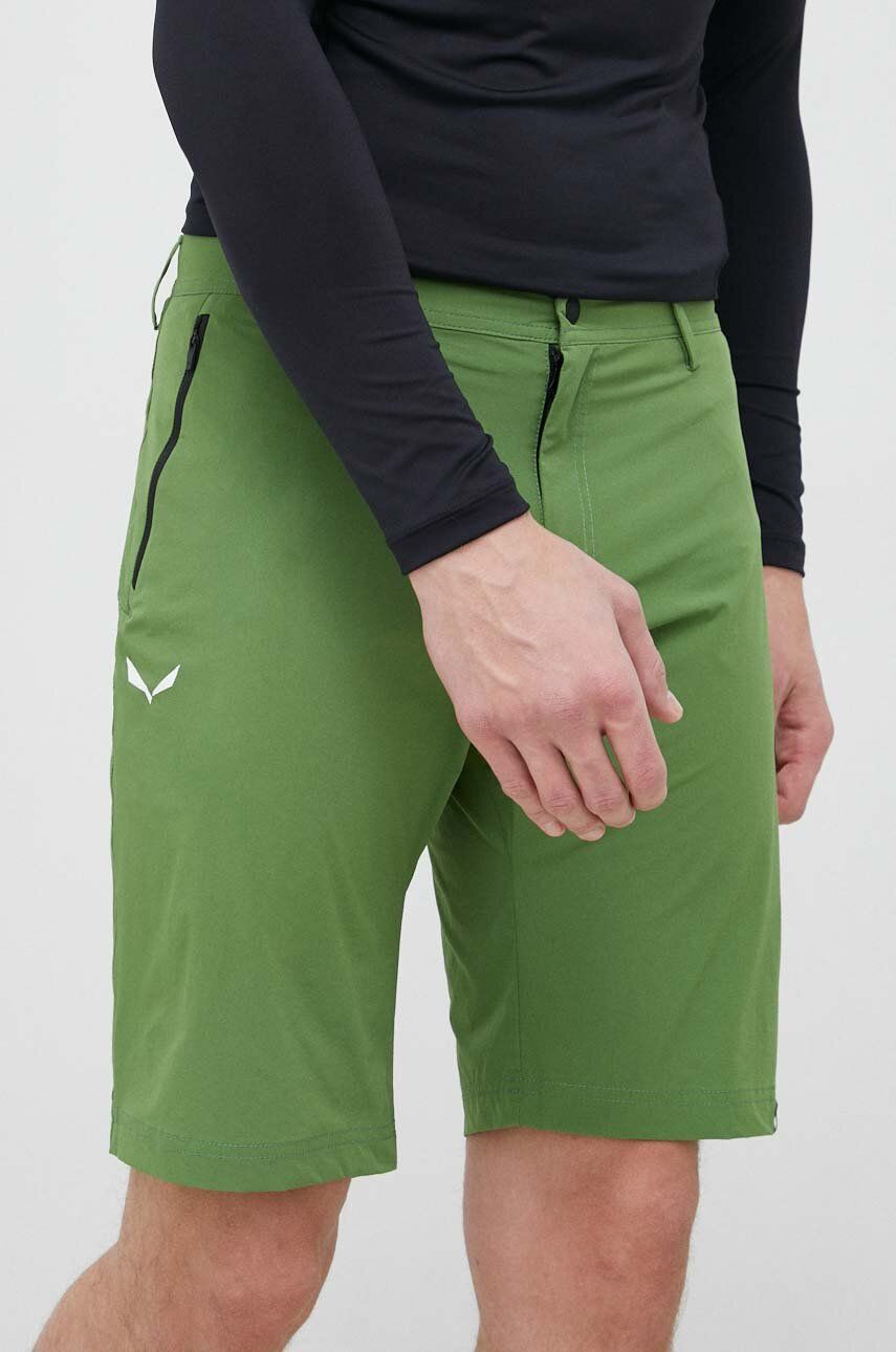 Outdoorové šortky Salewa Talveno zelená barva - zelená -  Hlavní materiál: 88 % Polyamid