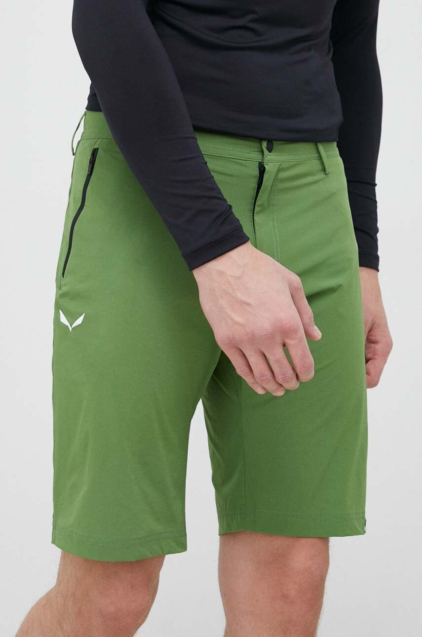 Salewa Pantaloni Scurti Outdoor Talveno Barbati, Culoarea Verde