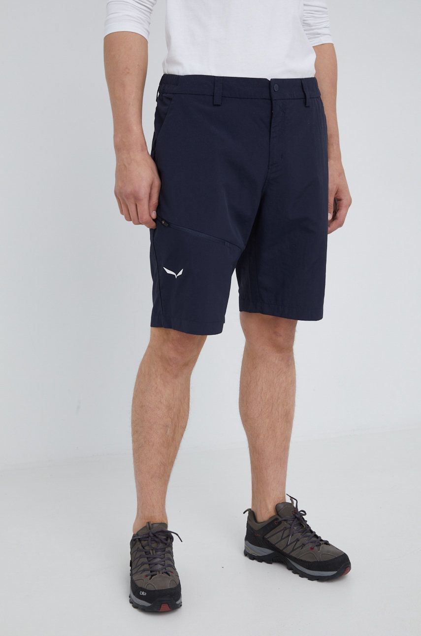 Salewa pantaloni scurți outdoor Iseo Dry barbati, culoarea albastru marin answear.ro