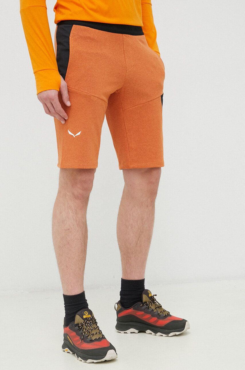 Salewa pantaloni scurți outdoor Lavaredo barbati, culoarea portocaliu