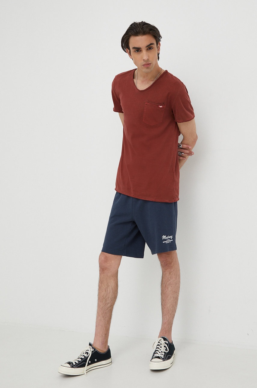 

Бавовняні шорти Mustang Jim Sweat Sl Shorts чоловічі колір синій