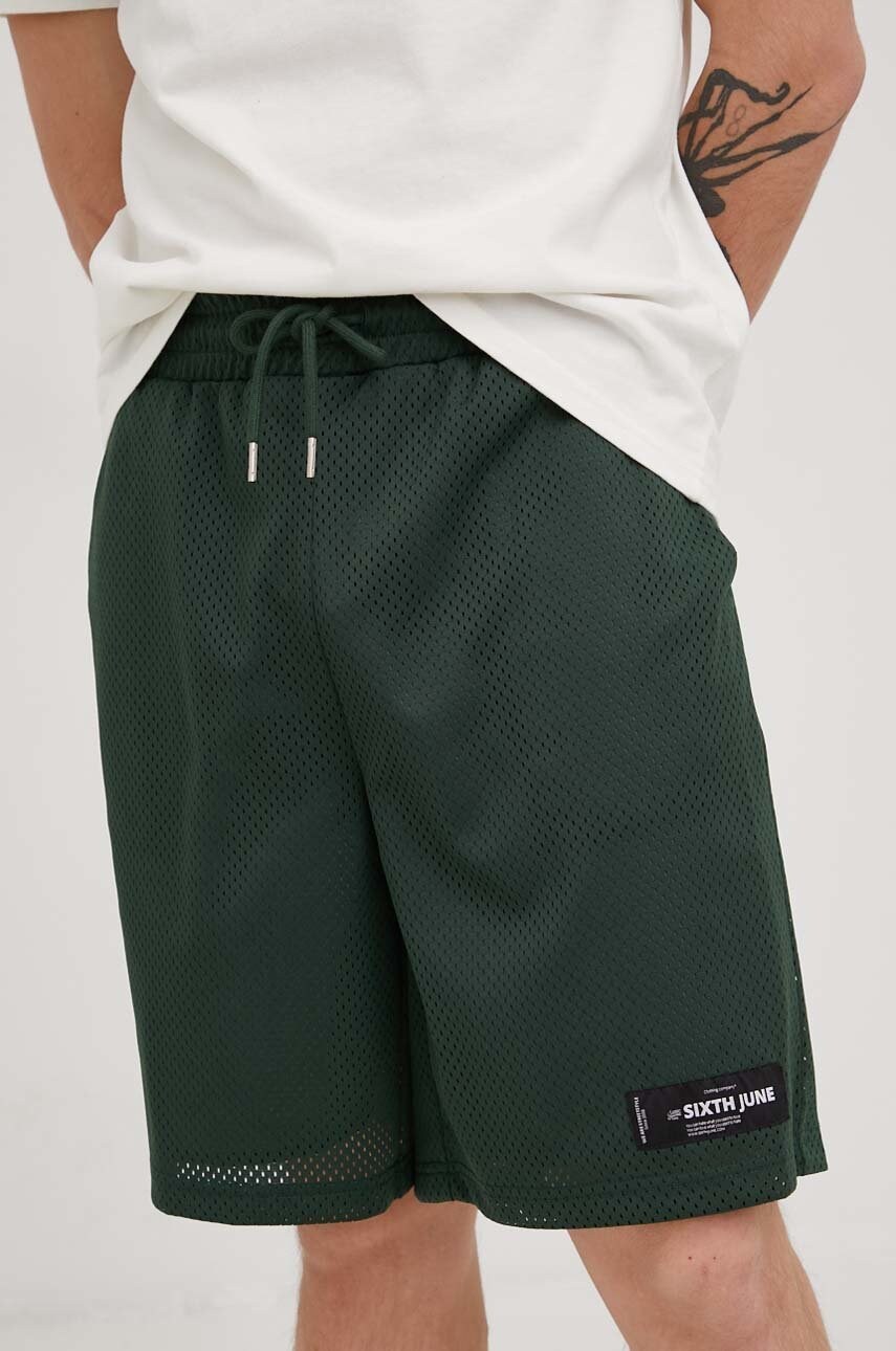 Sixth june pantaloni scurti barbati, culoarea verde