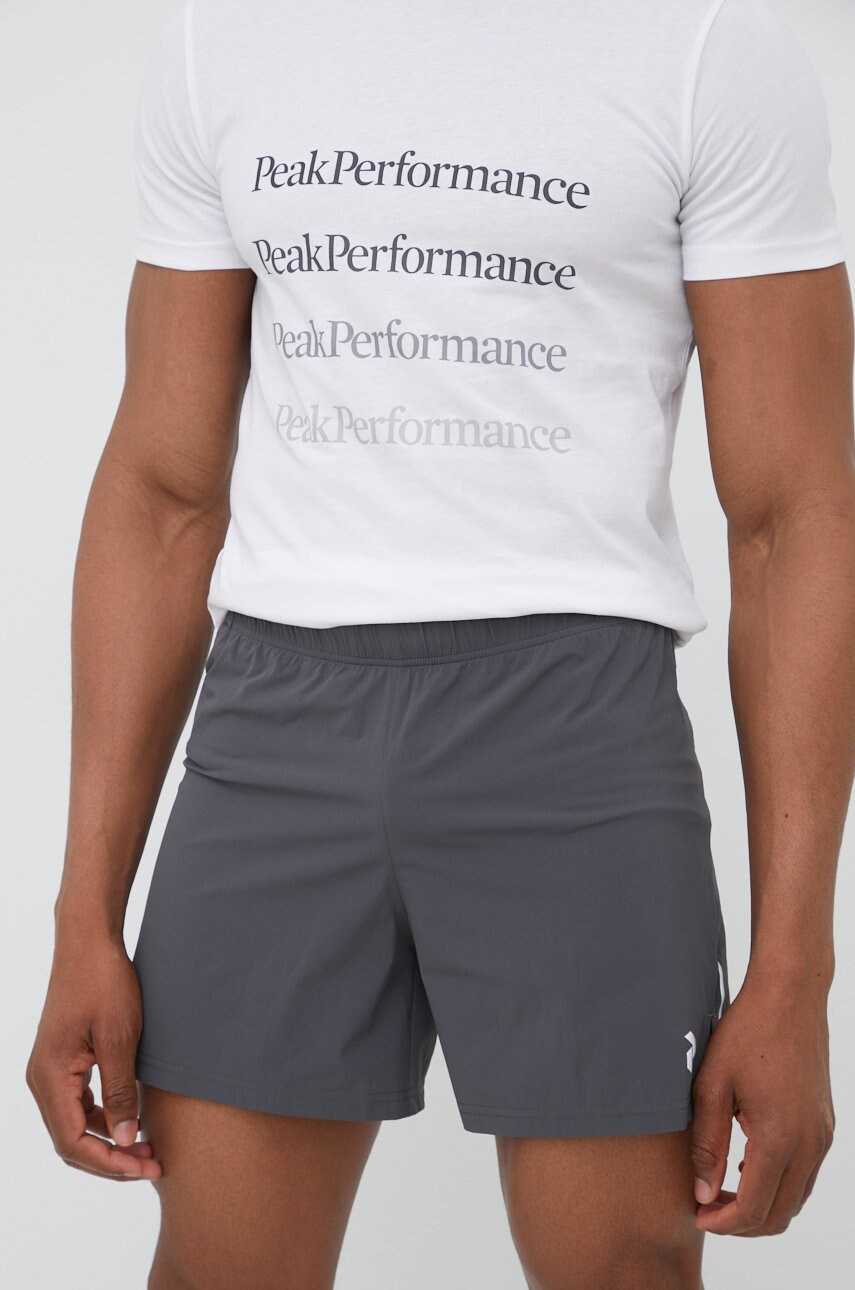 Peak Performance pantaloni scurți de antrenament Light Woven barbati, culoarea gri