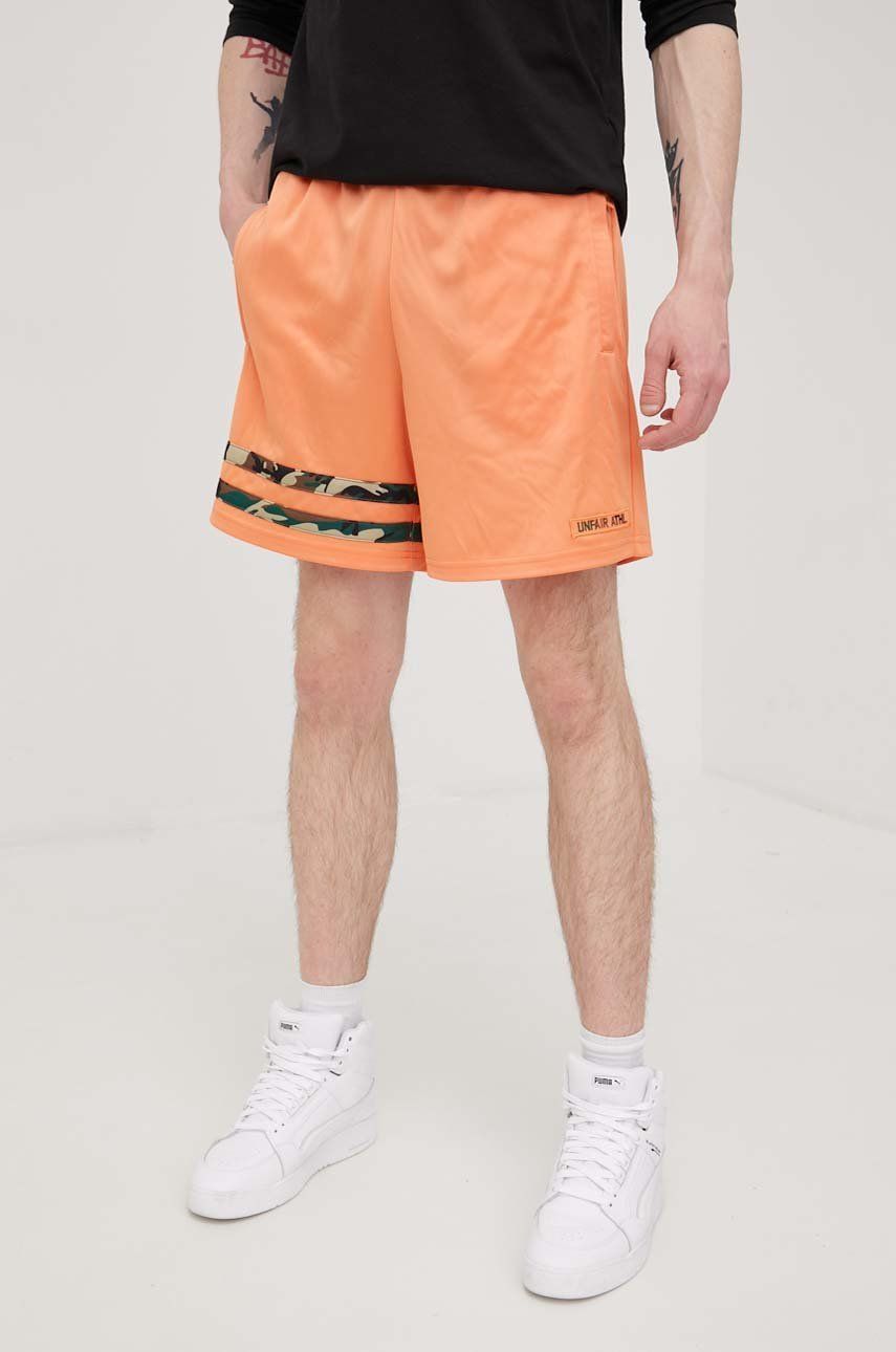 Kraťasy Unfair Athletics pánské, oranžová barva - oranžová -  100% Polyester