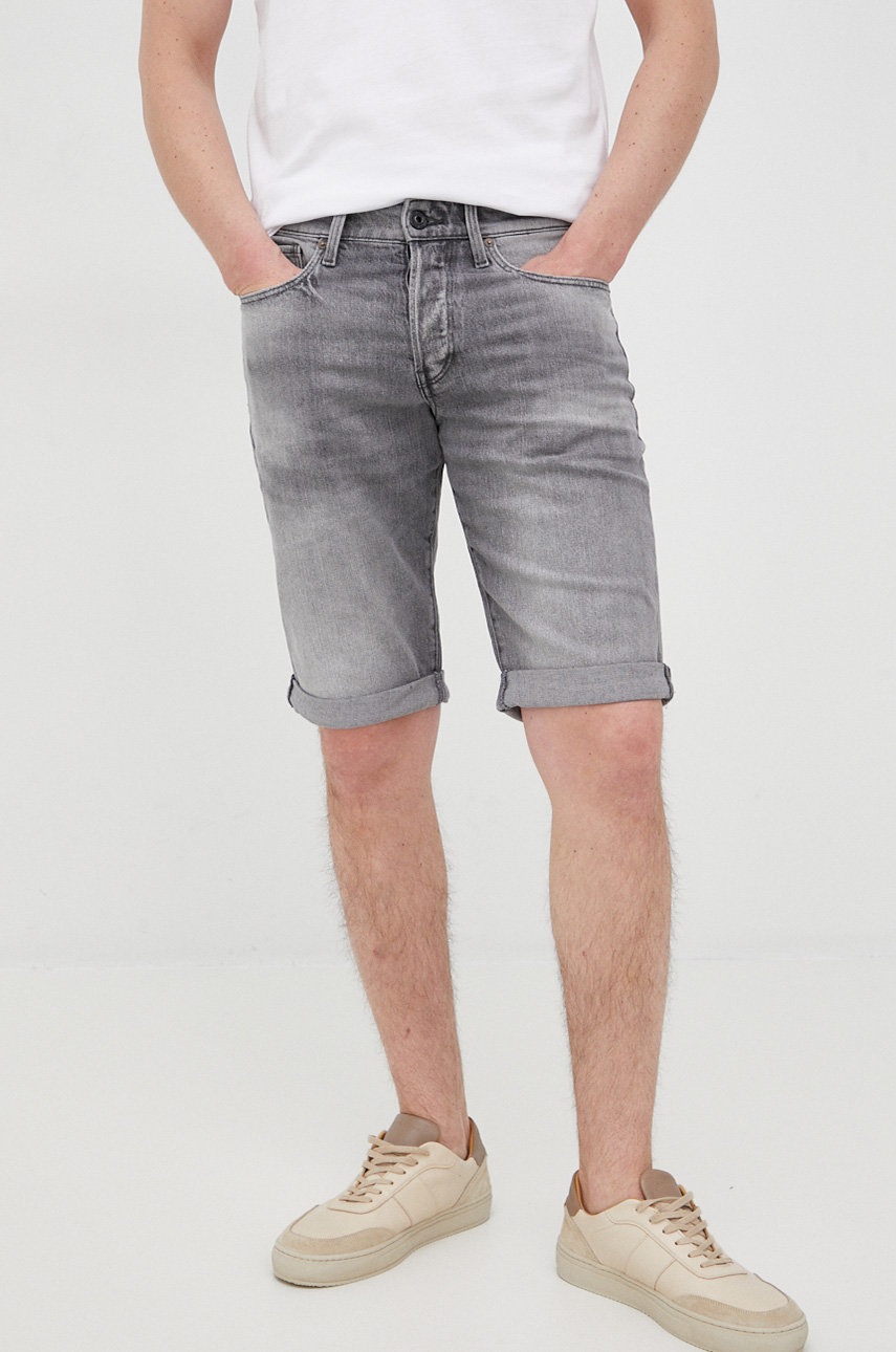 

Дънкови къси панталони G-Star Raw в сиво, Сив