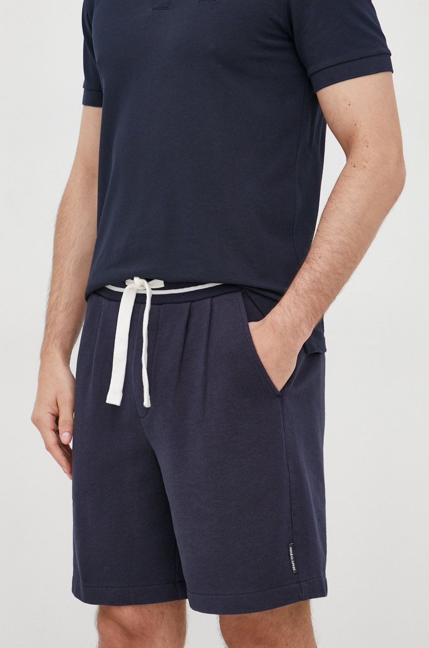 Marc O’Polo pantaloni scurti din bumbac barbati, culoarea albastru marin answear.ro