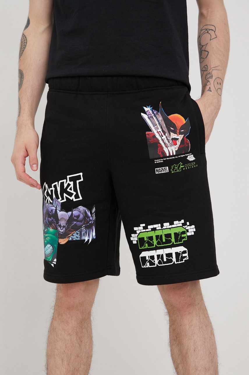 Huf Pantaloni Scurti X Marvel Barbati, Culoarea Negru