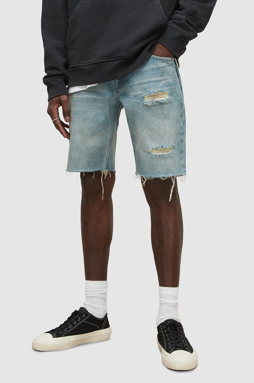 AllSaints pantaloni scurti jeans barbati, 2022 ❤️ Pret Super answear imagine noua 2022
