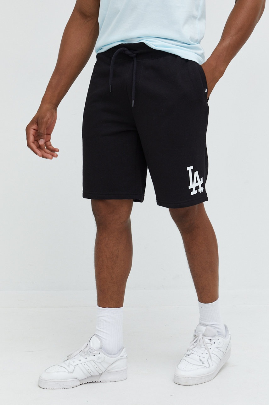 47brand pantaloni scurți MLB Los Angeles Dodgers bărbați, culoarea negru BB012PEMIHS554348JK