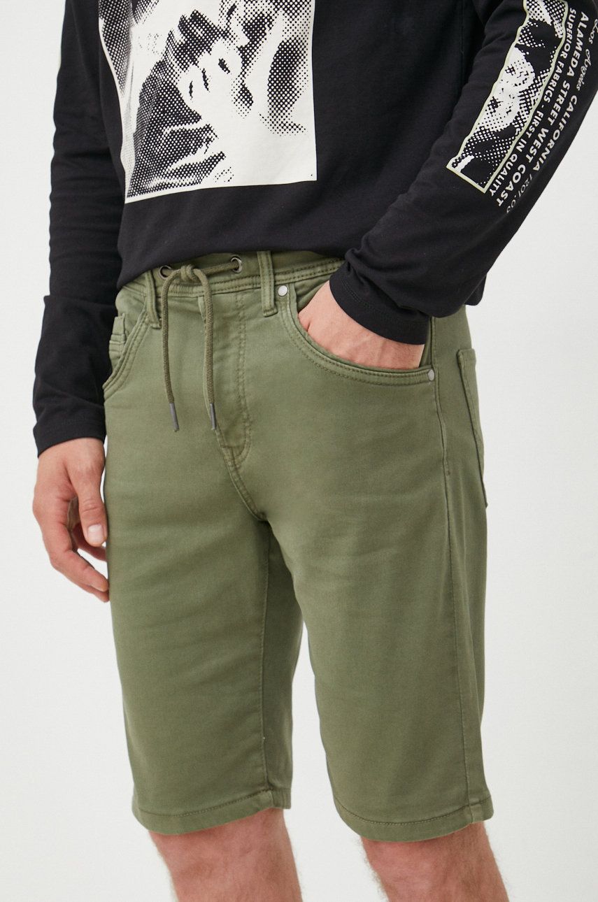 Pepe Jeans pantaloni scurti barbati, culoarea verde