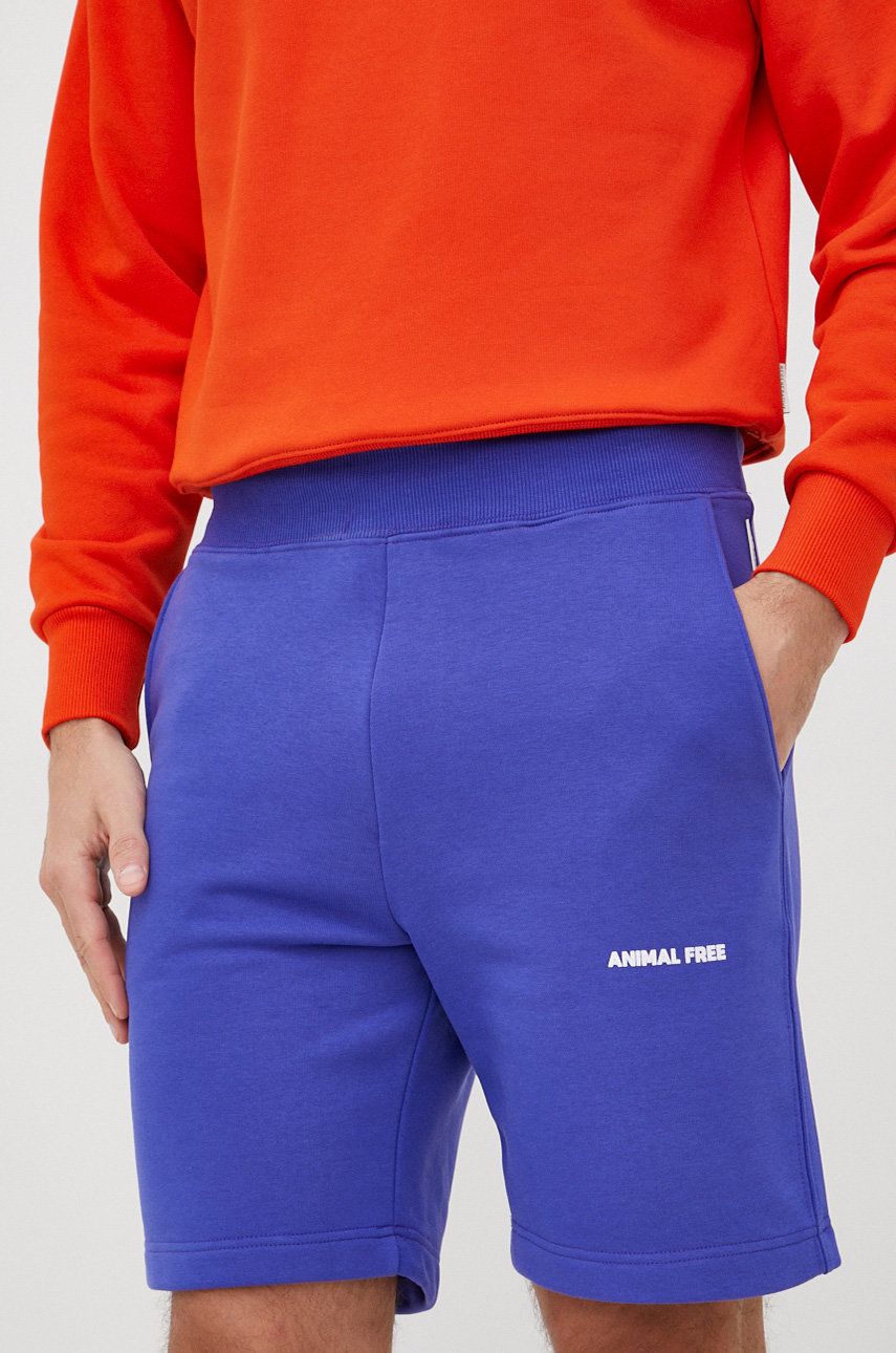 Save The Duck pantaloni scurti culoarea violet, cu imprimeu answear.ro imagine noua