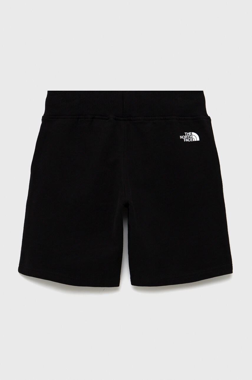 

Дитячі бавовняні шорти The North Face колір чорний регульована талія