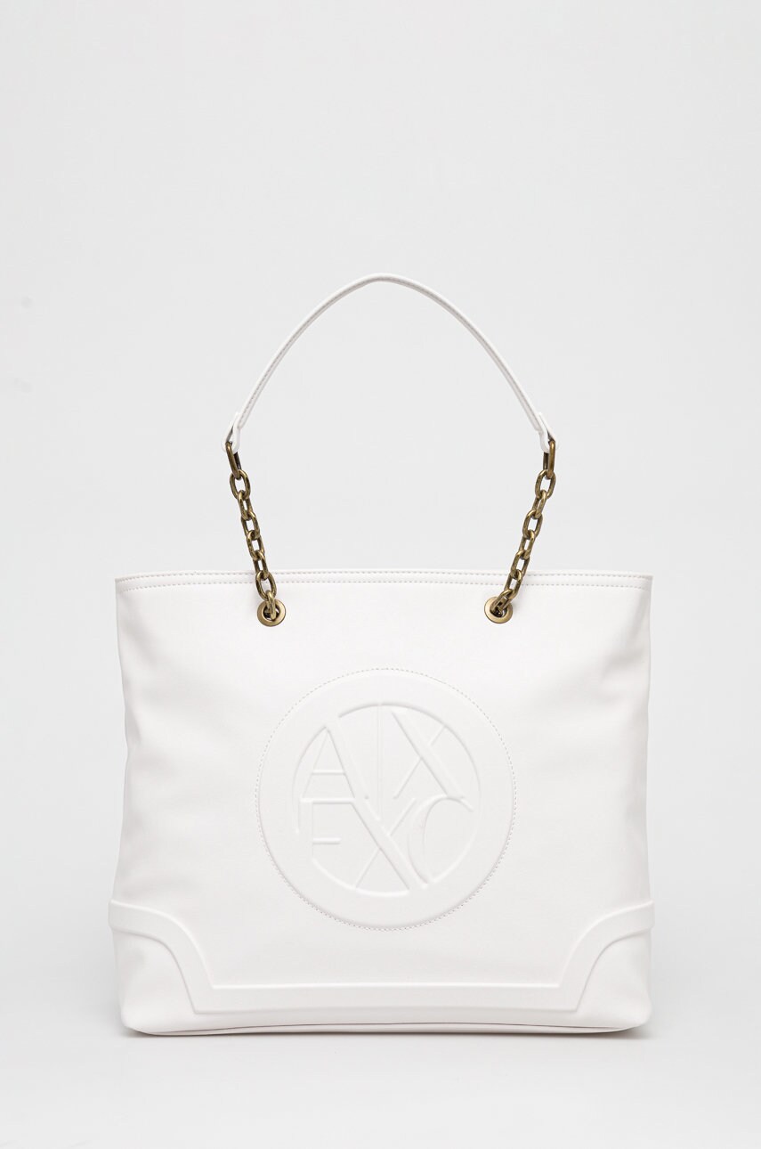

Чанта Armani Exchange в бяло, Бял