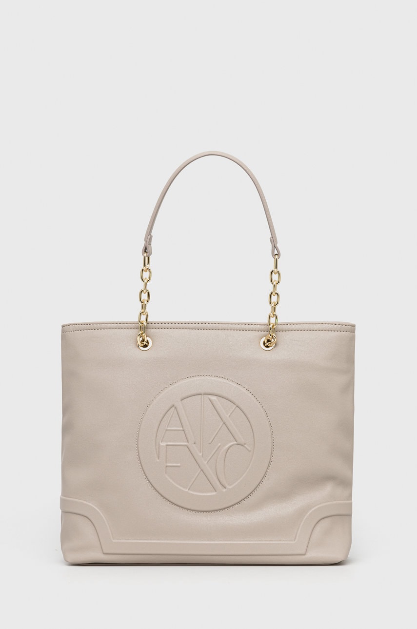 Armani Exchange poseta culoarea bej