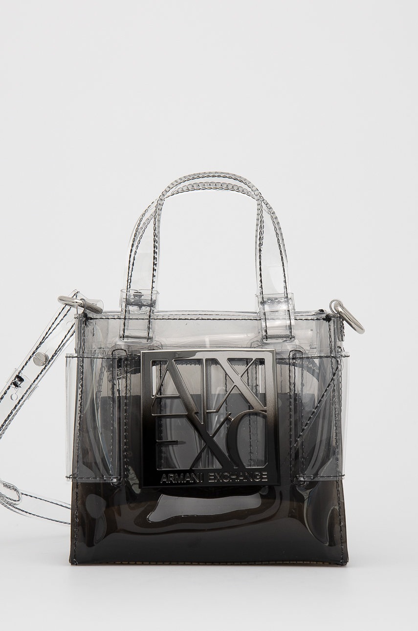 

Чанта Armani Exchange в сиво, Сив