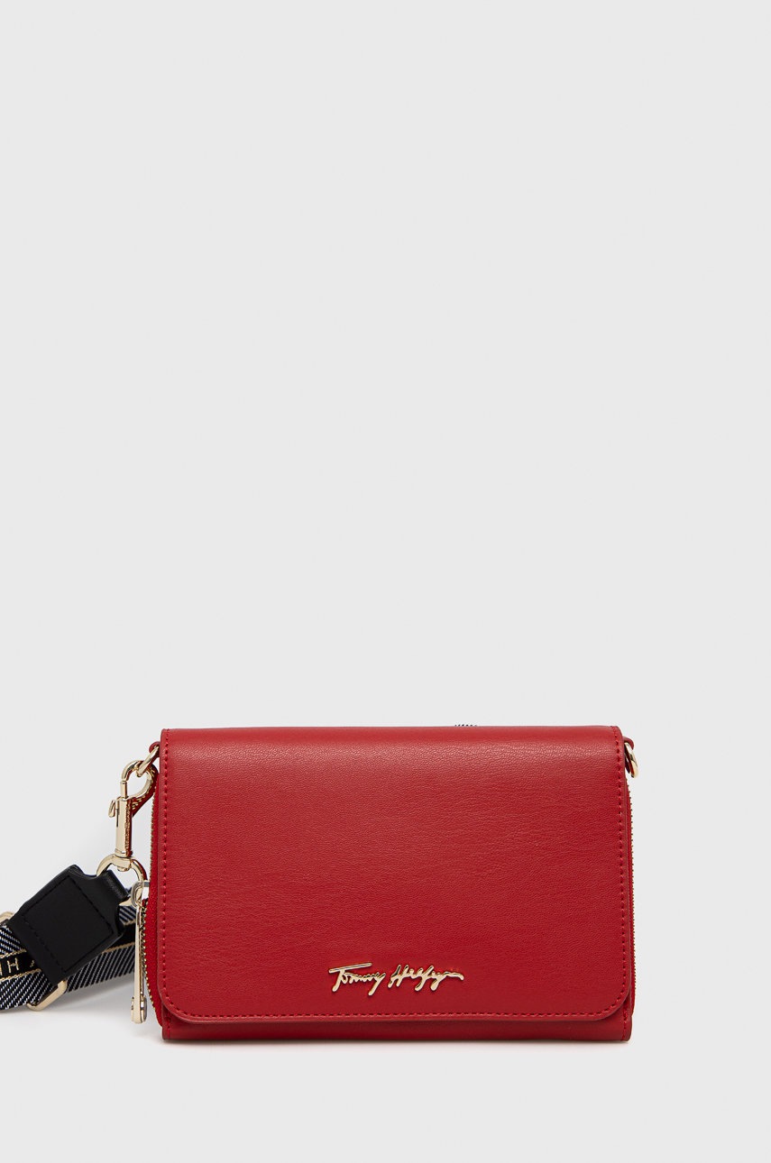 

Чанта Tommy Hilfiger в червено, Червен