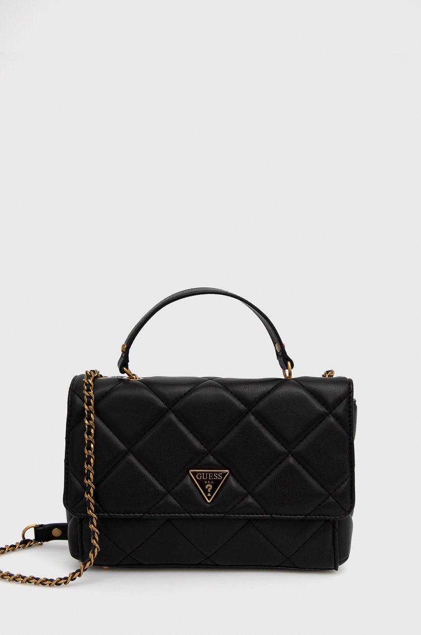 

Чанта Guess в черно, Черен