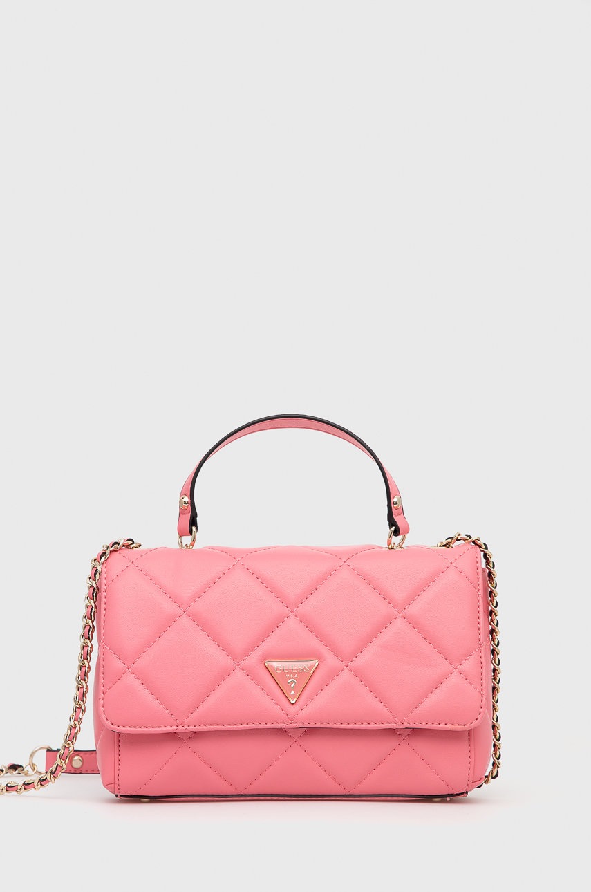 

Чанта Guess в розово, Розов
