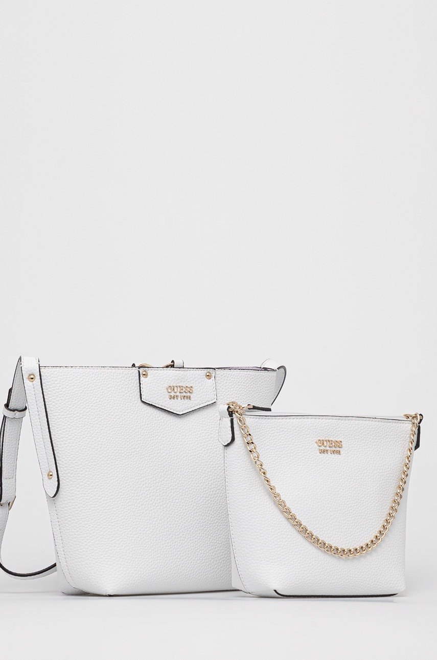 

Двостороння сумочка Guess колір білий