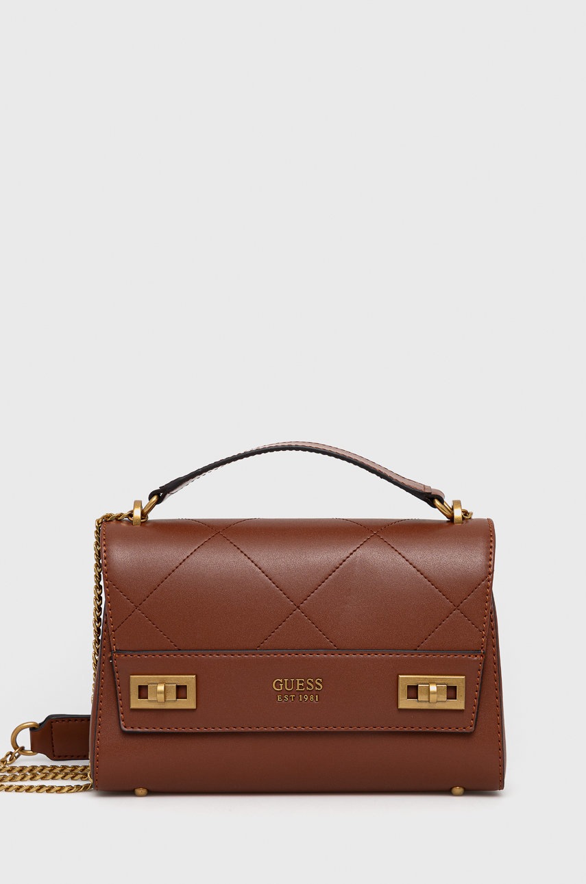 

Чанта Guess в червено, Кафяв