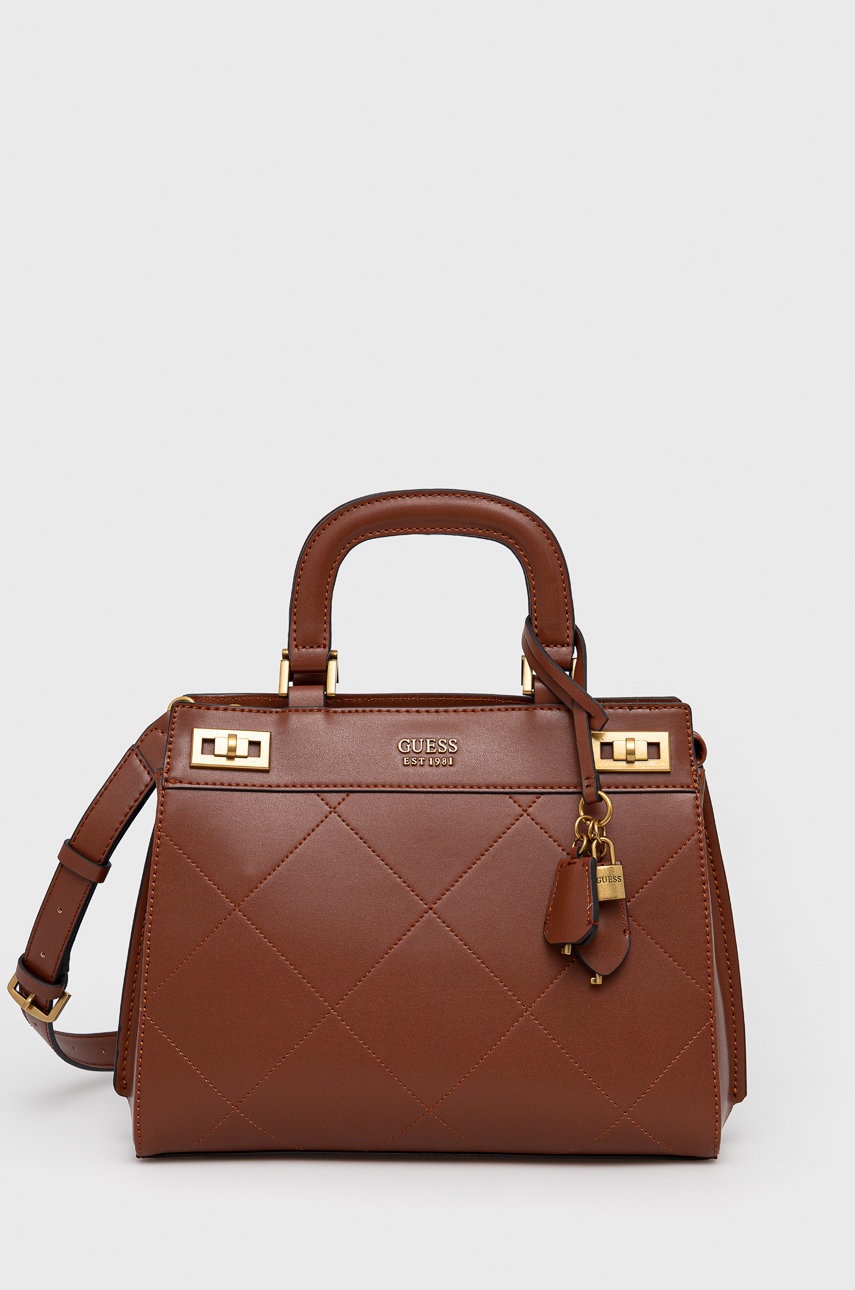 

Чанта Guess в червено, Кафяв