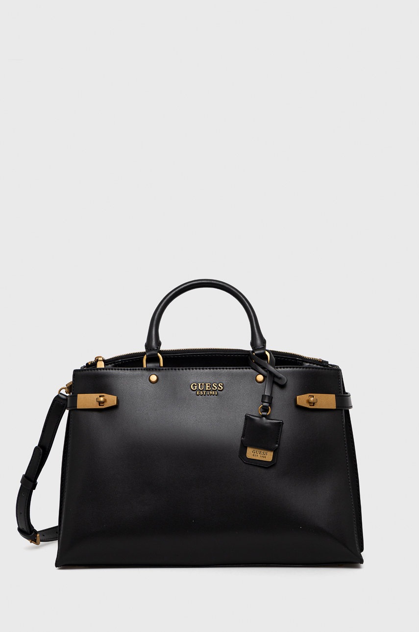 

Чанта Guess в черно, Черен