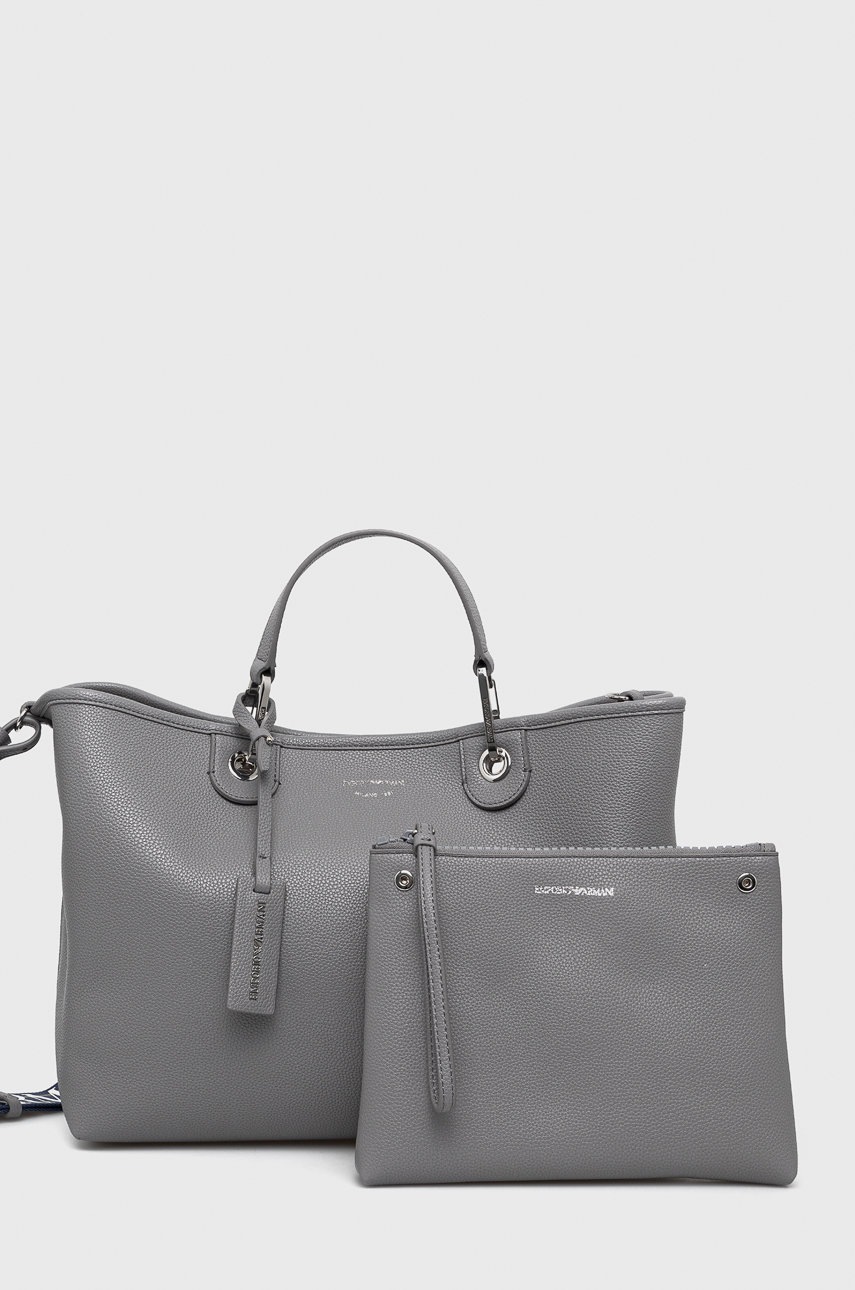 

Чанта Emporio Armani в сиво, Сив