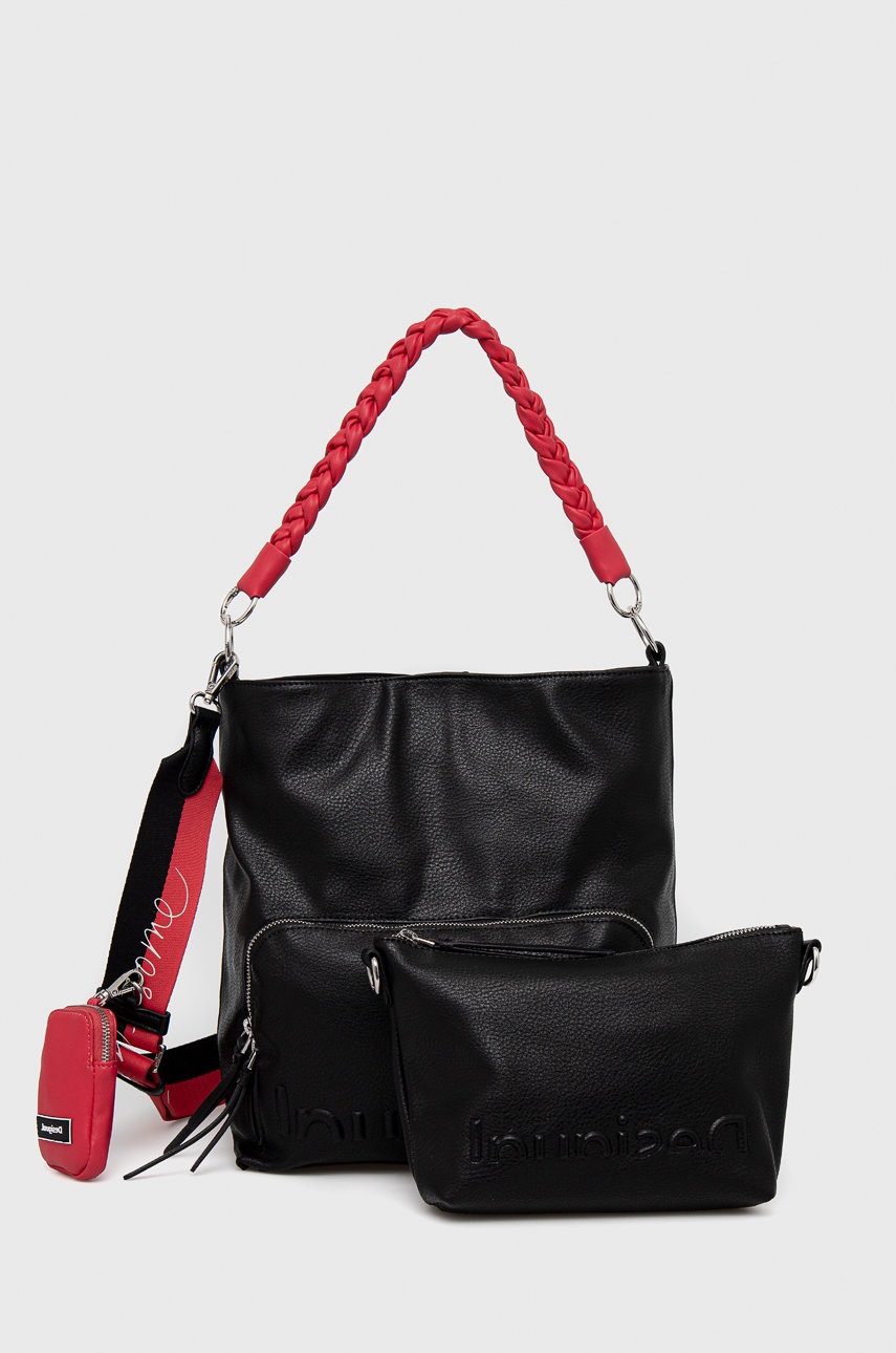 

Чанта Desigual в черно, Черен