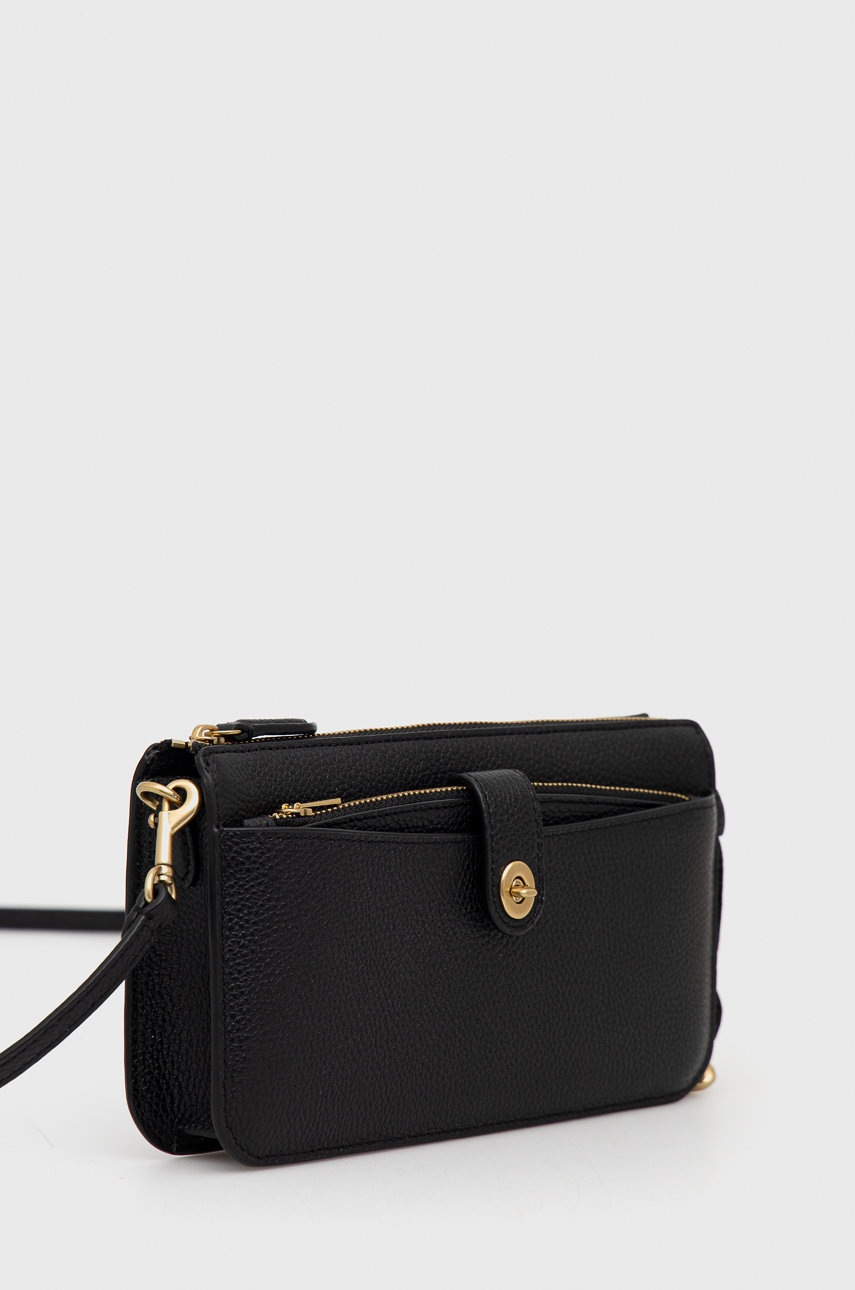 

Шкіряна сумочка Coach колір чорний