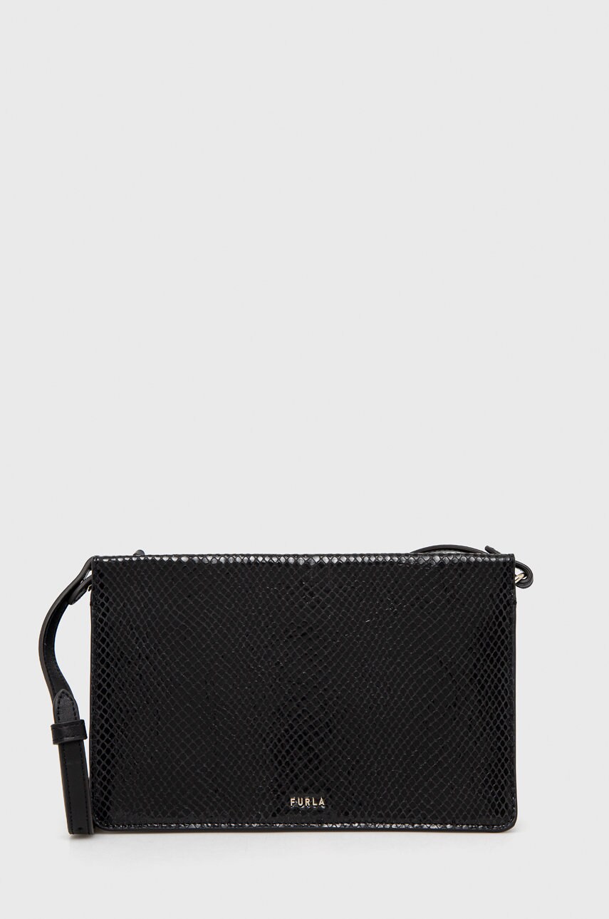Furla Poșetă de piele Babylon culoarea negru answear.ro