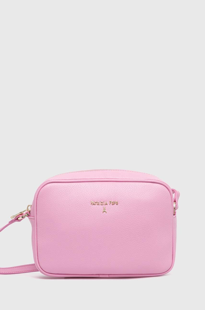 

Кожена чанта Patrizia Pepe в бежово CB8985 L001, Розов