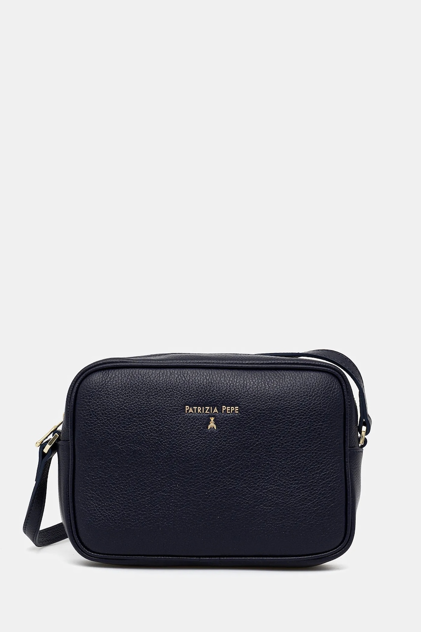 Patrizia Pepe torebka skórzana kolor granatowy CB8985 L001