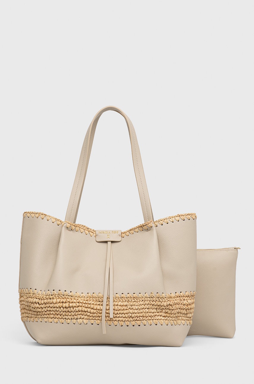 

Чанта Patrizia Pepe в бежово, Бежов